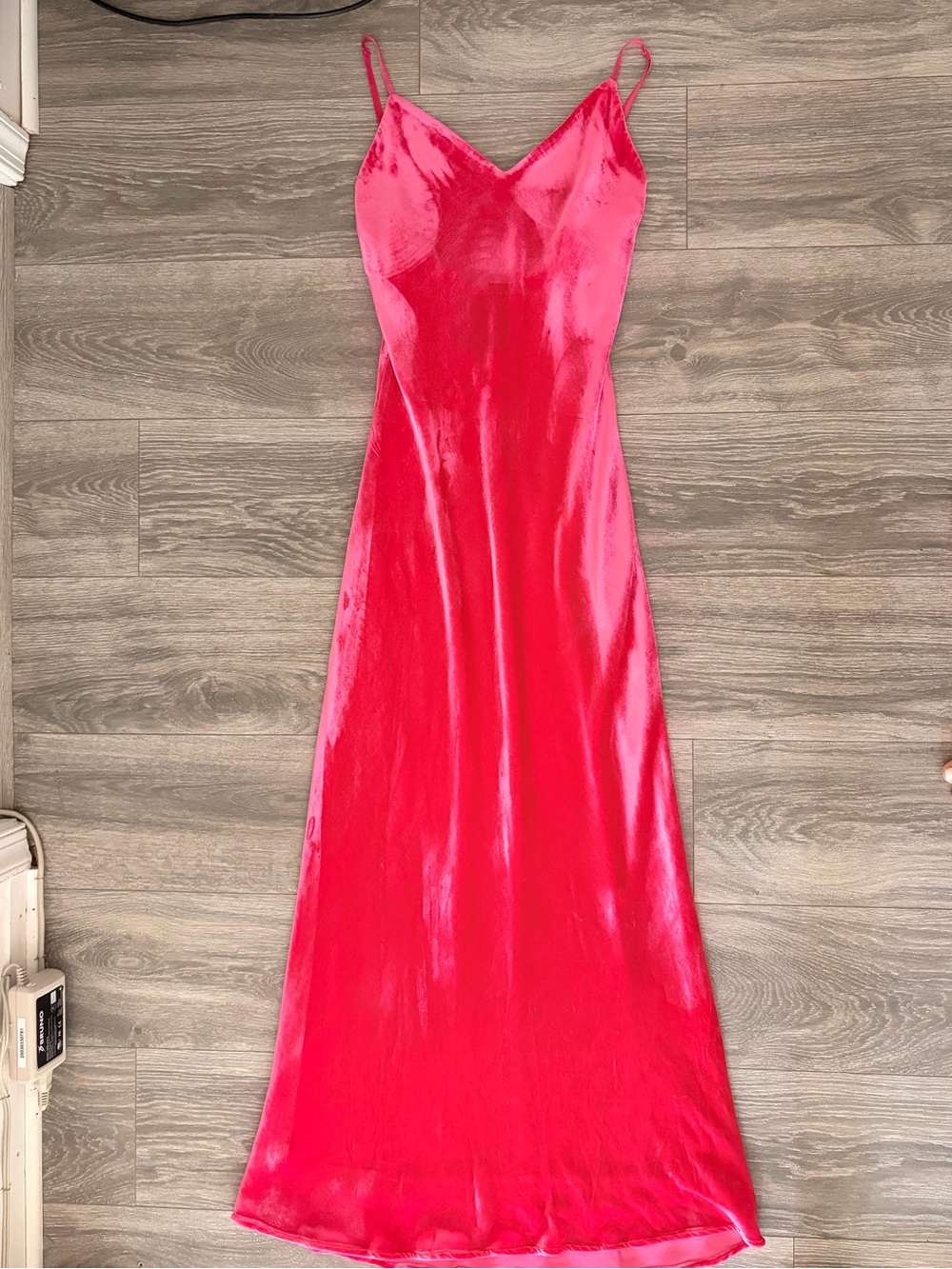 Le Superbe pink velvet midi dress size 6